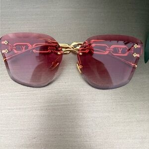 Louis Vuitton Pink and Gold Sunglasses with Modern Elegance